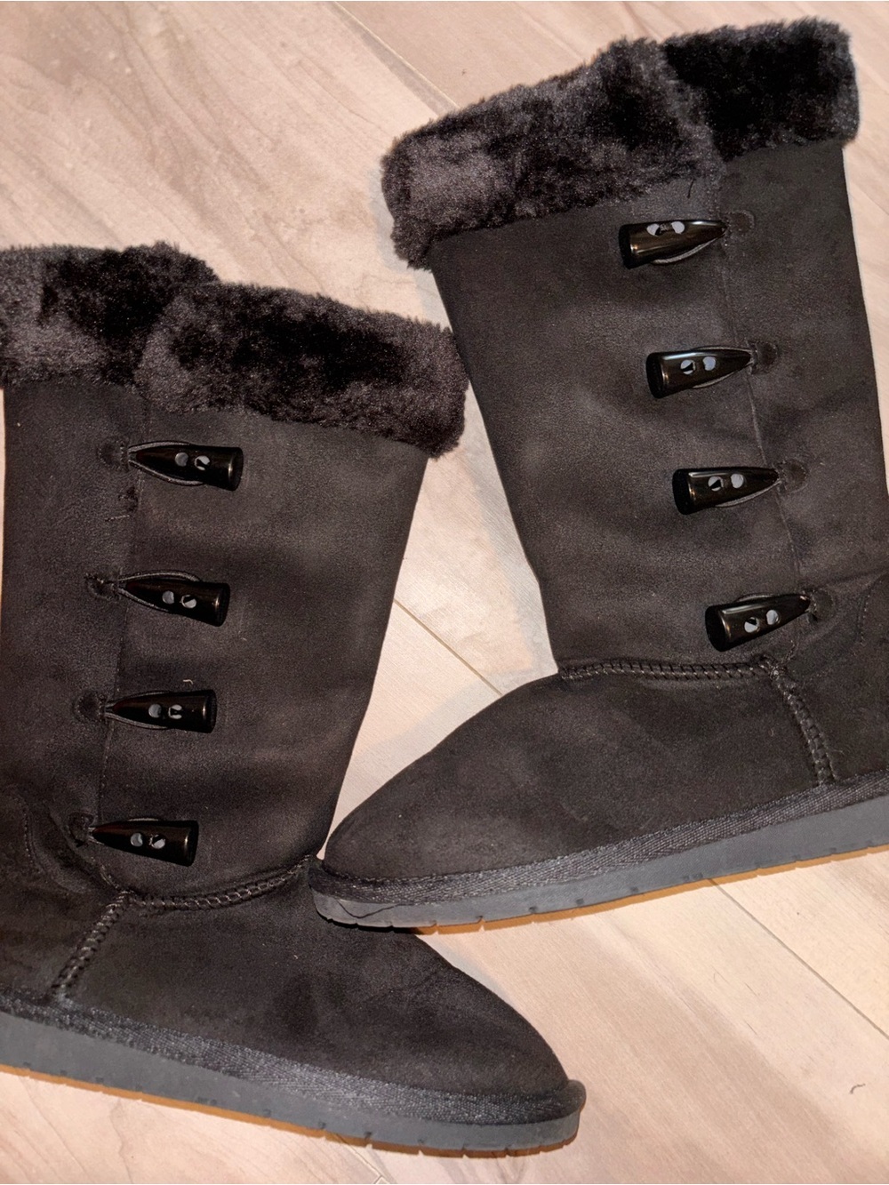 Black Faux Fur Boots - OCEAN + COAST